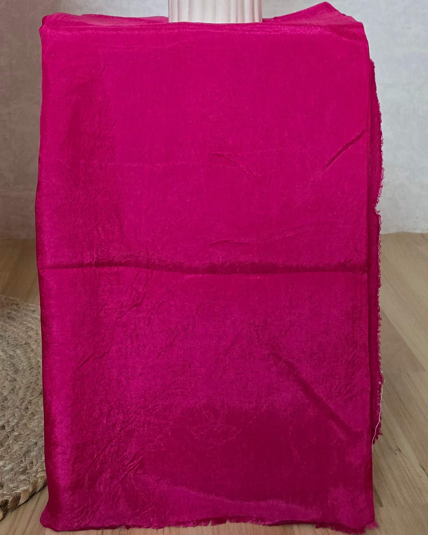 Fuchia Gaji Silk Gota Patti Suit Set with Dola Silk Dupatta