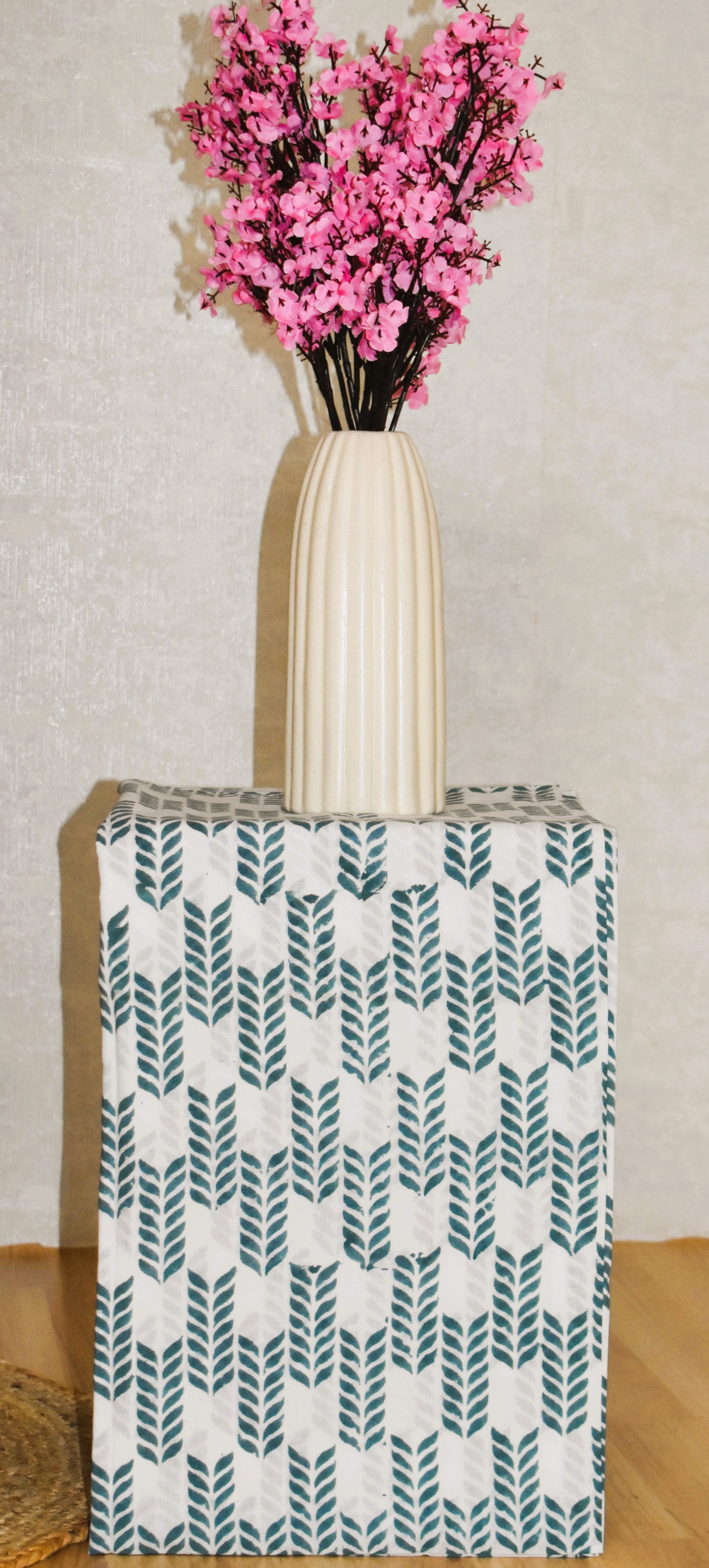 All-over Red Floral Jaal Hand Block Printed Cotton Suit with Malmal Dupatta