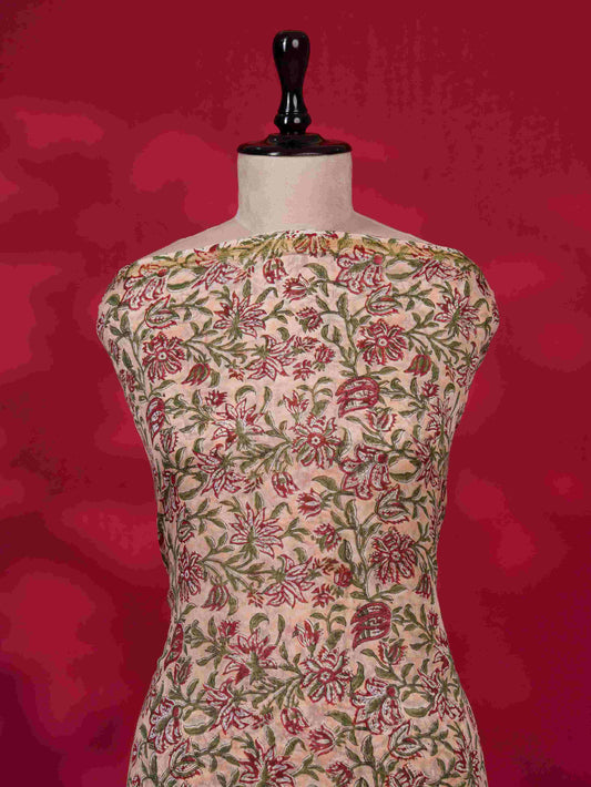 Timeless Chanderi Silk Suit with Sanganeri Print