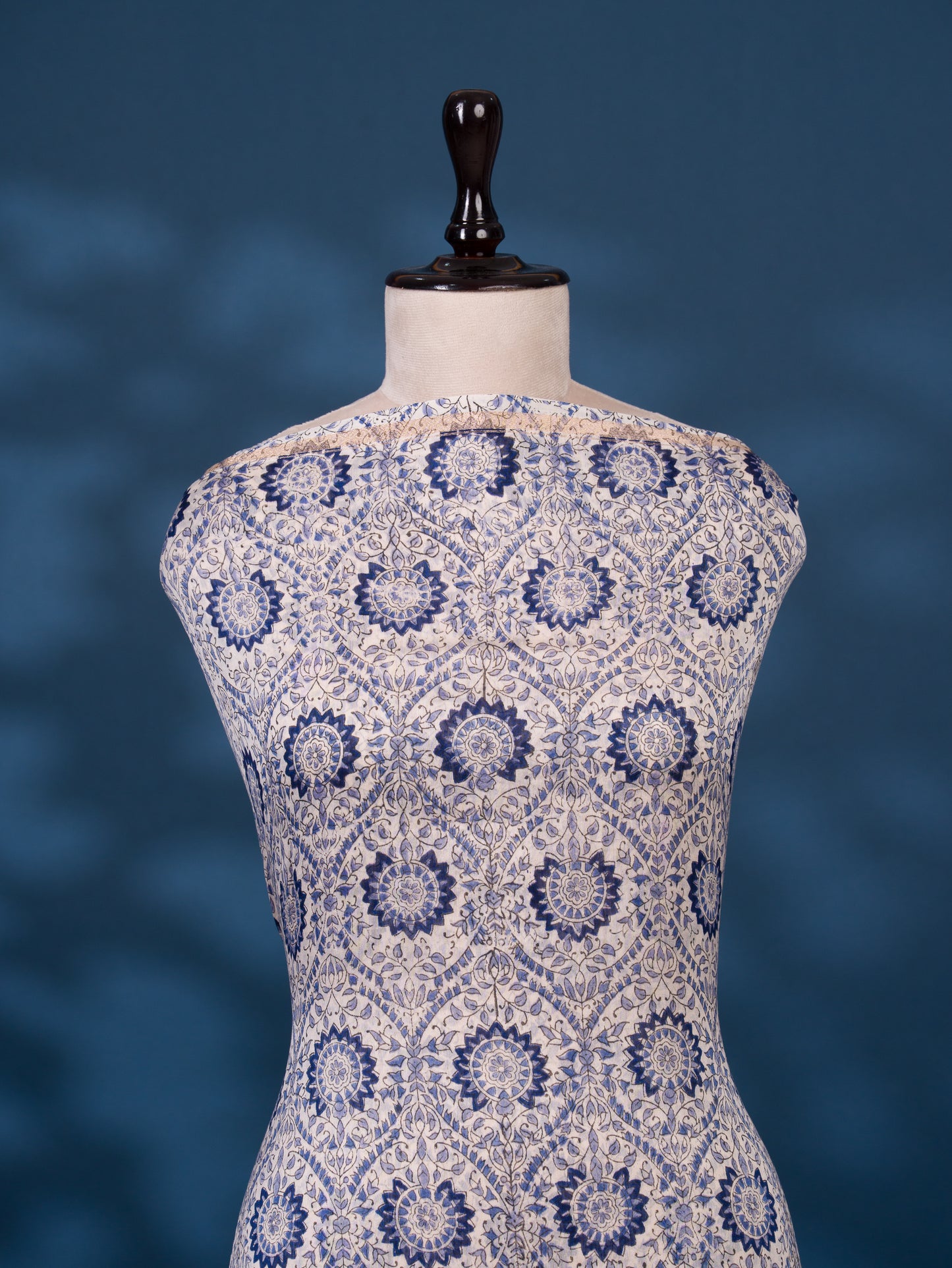 Timeless Chanderi Silk Suit with Sanganeri Print