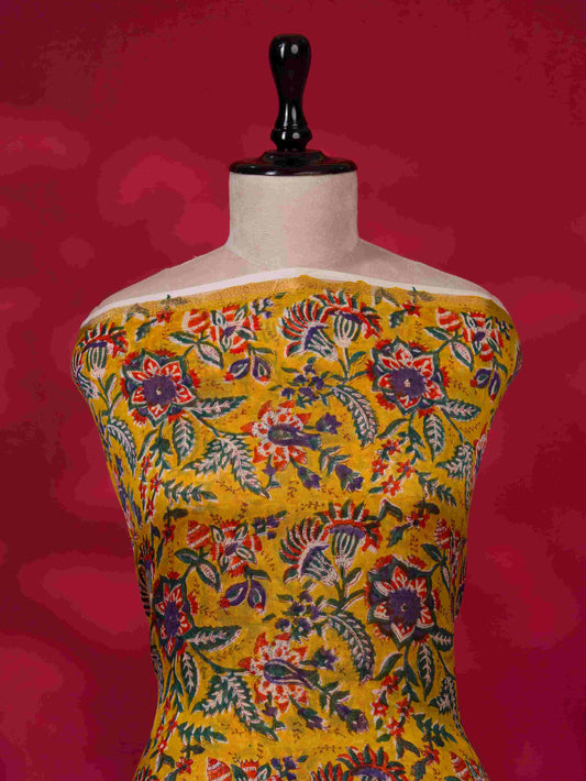 Timeless Chanderi Silk Suit with Sanganeri Print