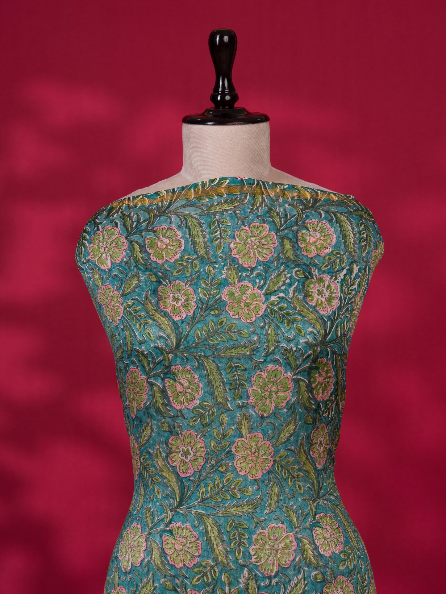 Timeless Chanderi Silk Suit with Sanganeri Print