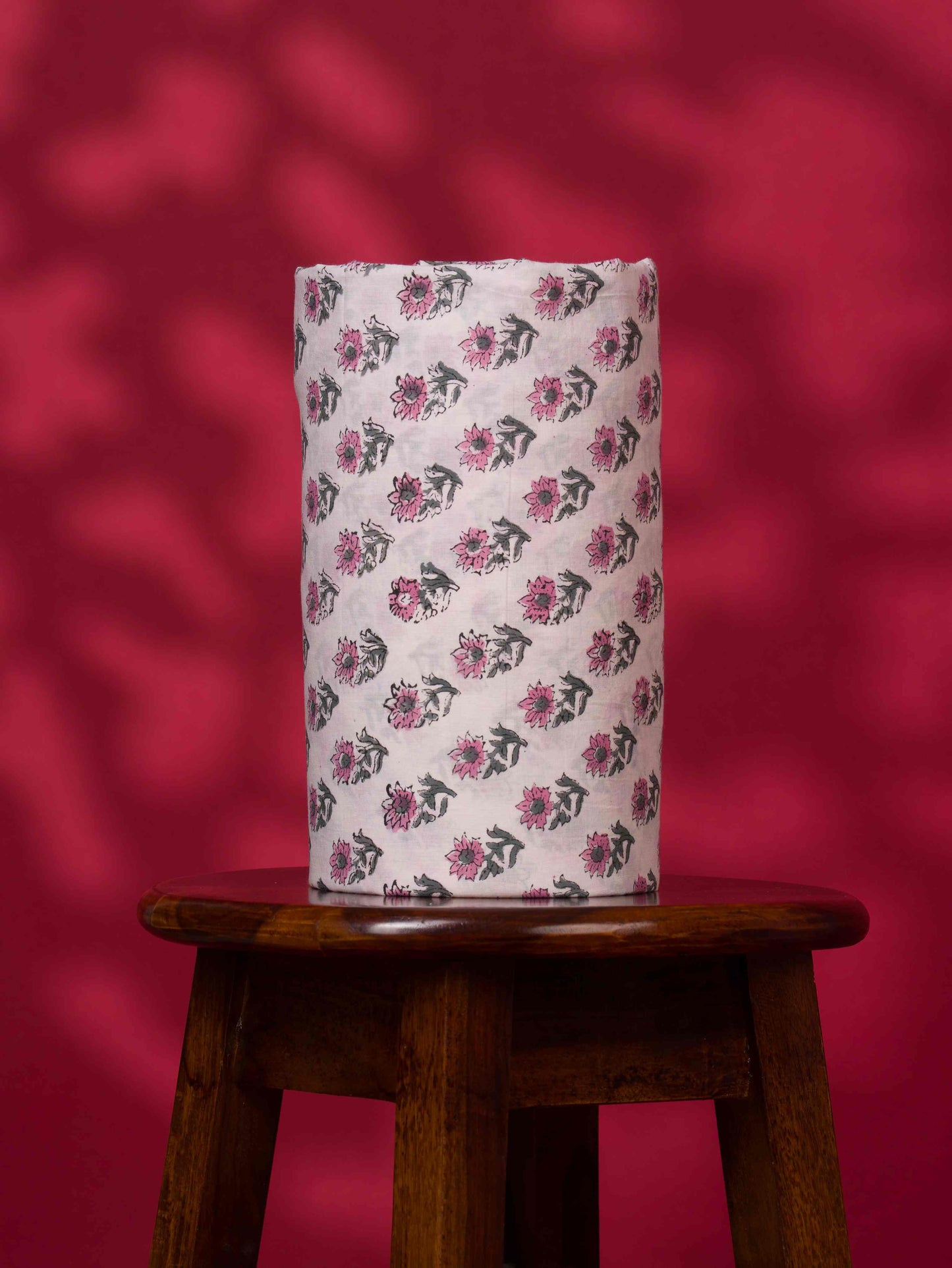 Dusty Pink Timeless Chanderi Silk Suit with Floral Sanganeri Print