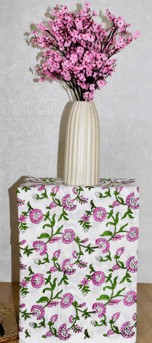 Timeless Red Chanderi Silk Suit with All-over floral Buti Sanganeri Print