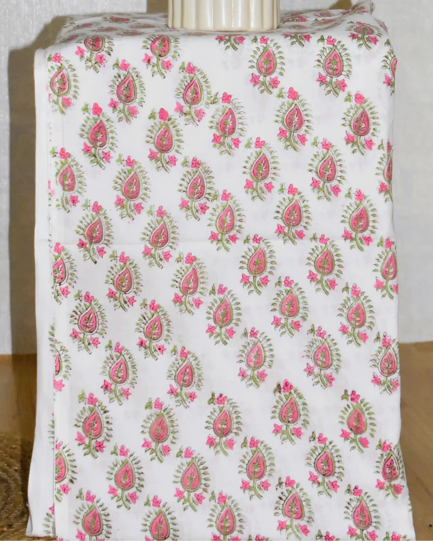 Sanganeri printed Maheshwari Silk Suit Set