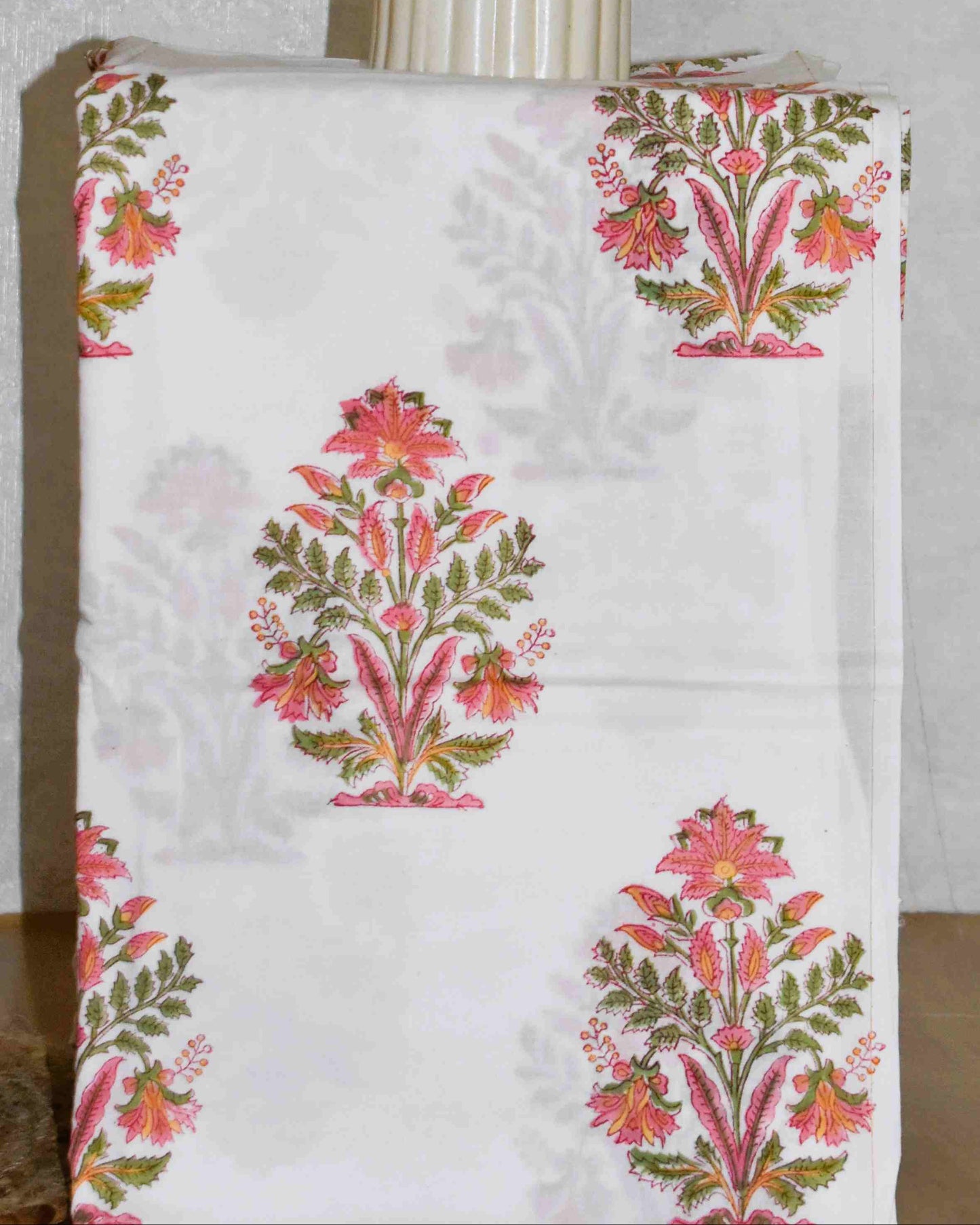 Timeless Chanderi Silk Suit with All-over floral Buti Sanganeri Print