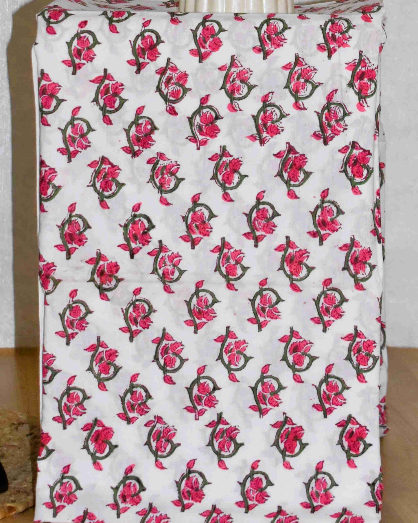 Timeless Blue Chanderi Silk Suit with All-over floral Sanganeri Print