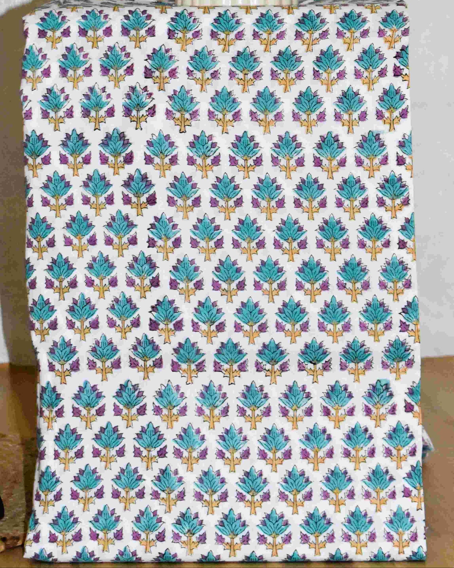 Timeless Chanderi Silk Suit with Floral Buta Sanganeri Print