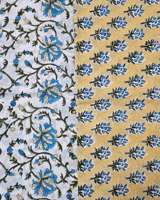 Jaipuri Block Printed Cotton Combo Set
