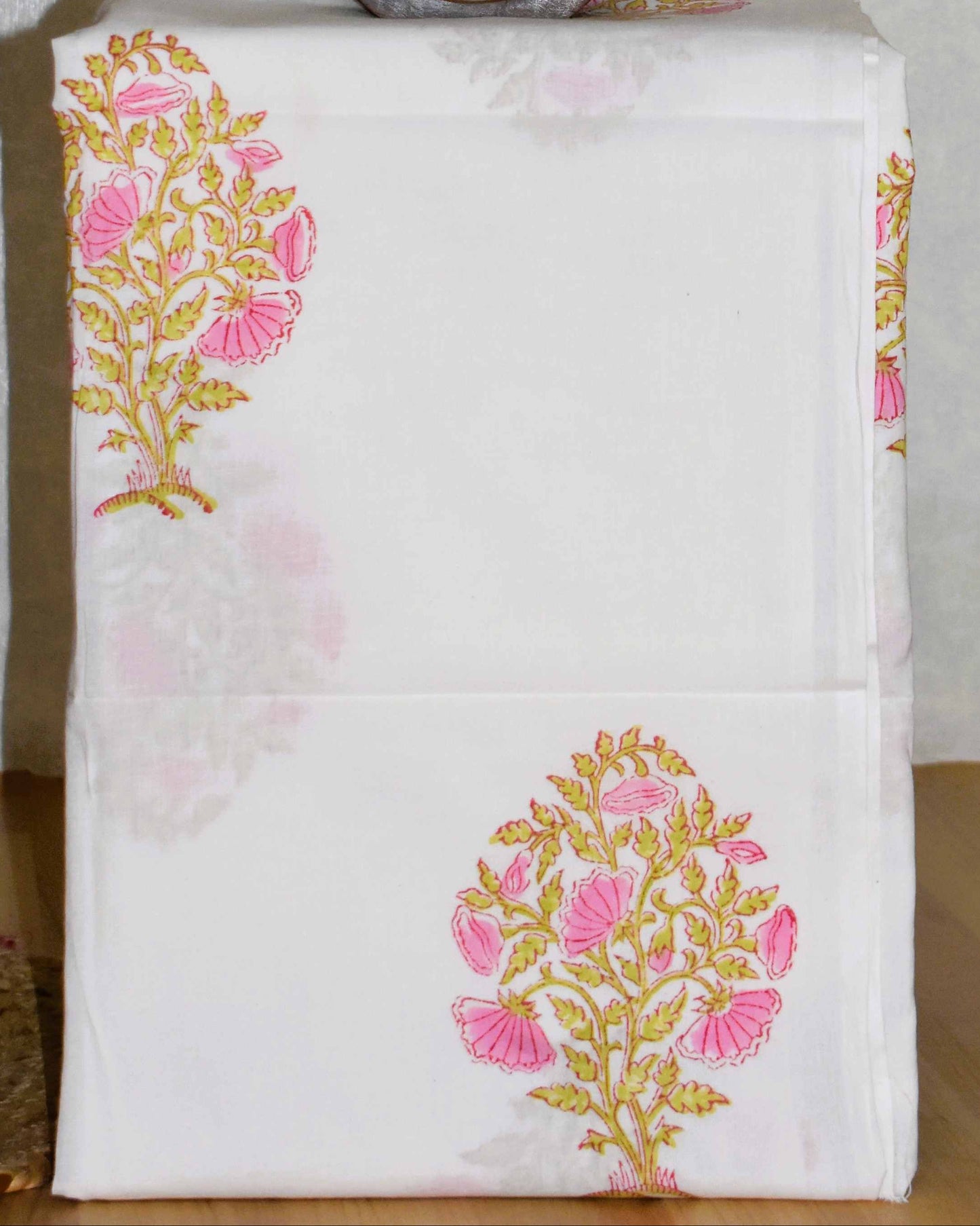 Black Chanderi Silk Suit with Sanganeri Floral Jaal Print