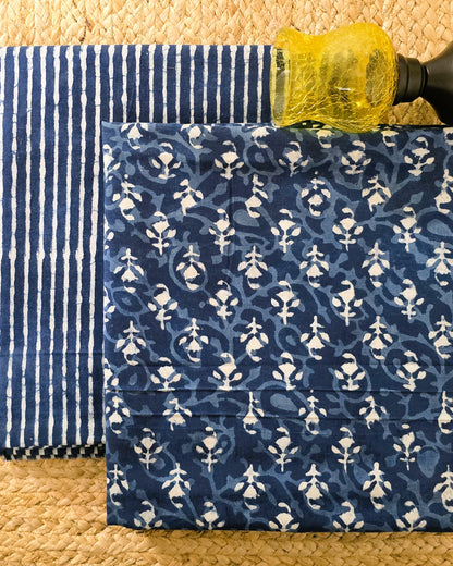 Bagru Hand Block Printed (INDIGO) Cotton Combo Set