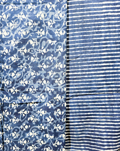 Bagru Hand Block Printed (INDIGO) Cotton Combo Set