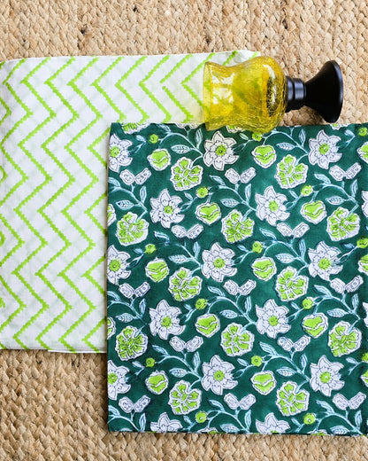 Jaipuri Block Printed Cotton Combo Set