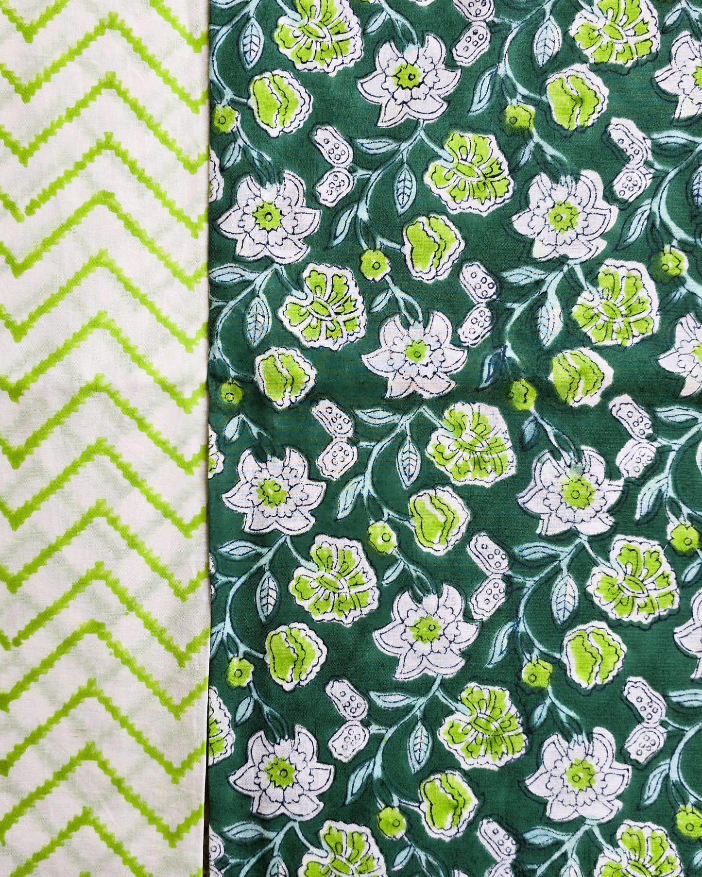 Jaipuri Block Printed Cotton Combo Set
