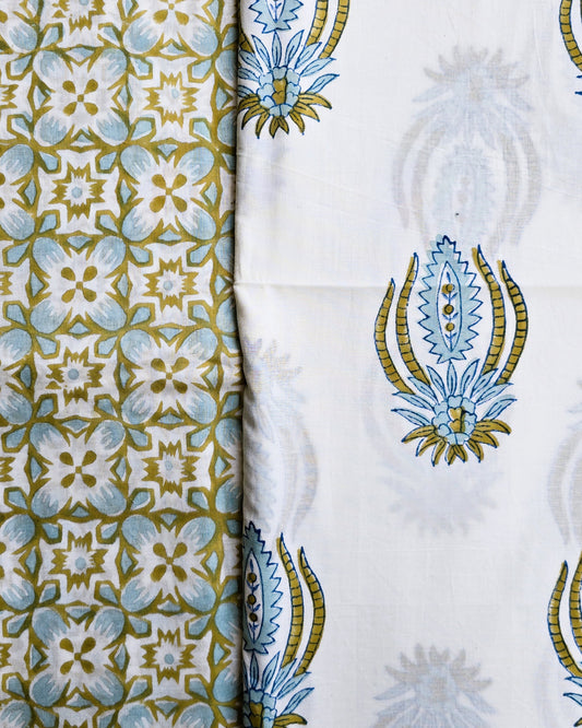 Jaipuri Block Printed Cotton Combo Set