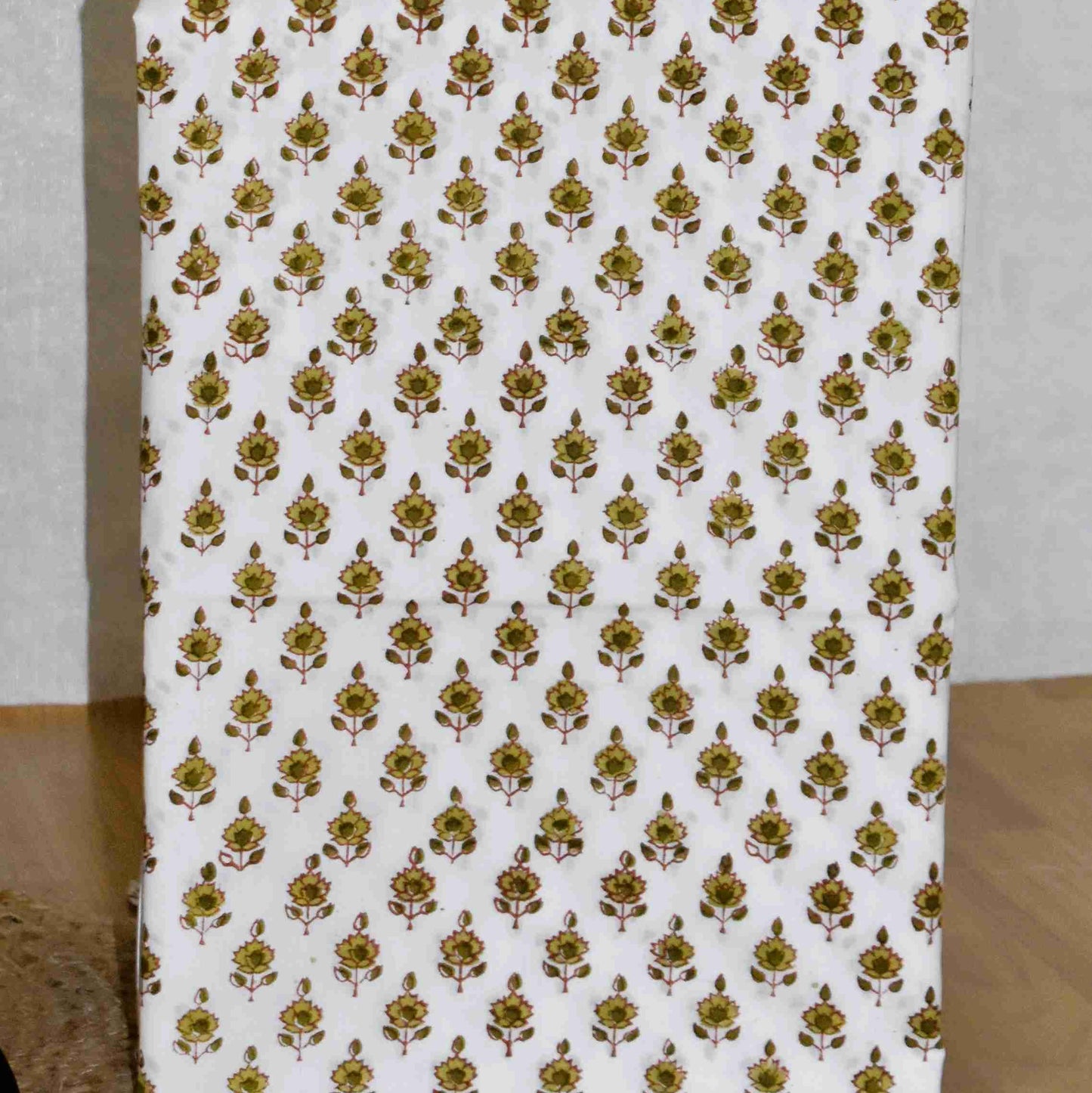 All-over Hand Block Printed Cotton Suit With Kota Doria  Dupatta