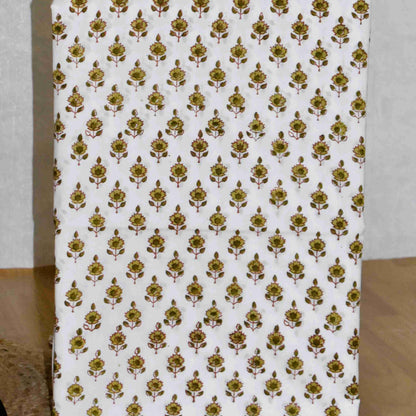 All-over Hand Block Printed Cotton Suit With Kota Doria  Dupatta