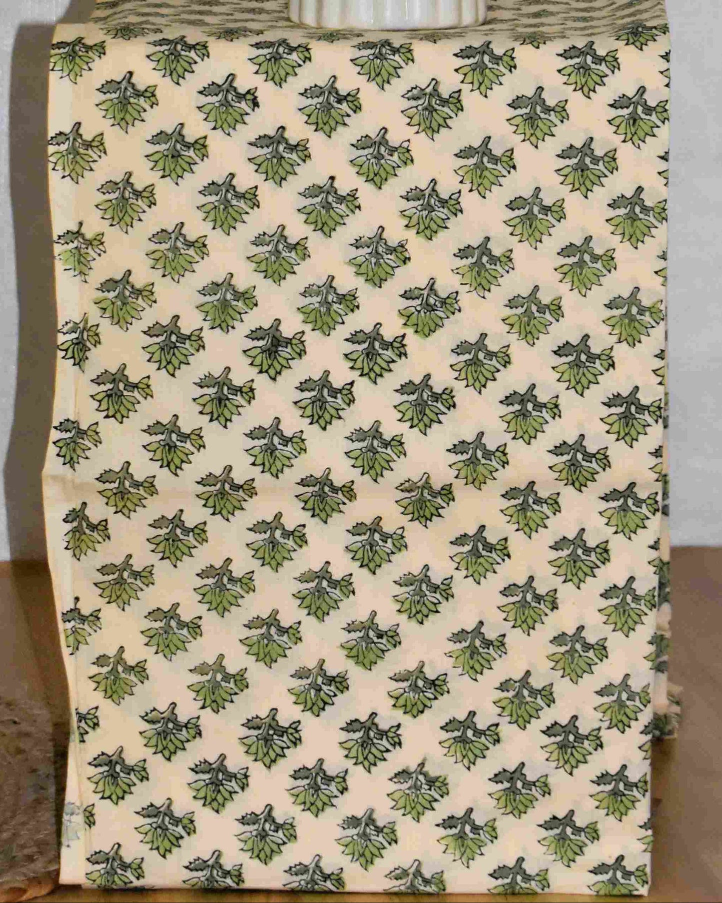 All-over Hand Block Printed Cotton Suit With Kota Doria  Dupatta