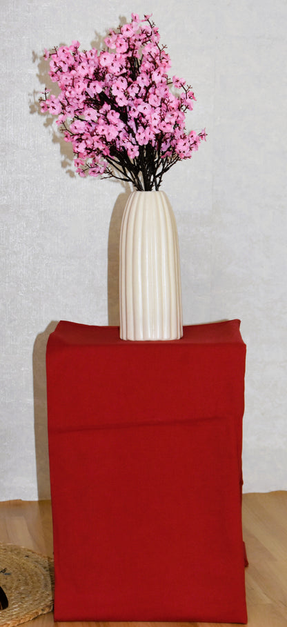 Red Floral Small Buti Hand Block Printed Cotton Suit with Kota Doria Lehriya Dupatta