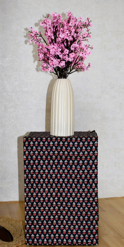 Blue Paisley Ajrak Printed Unstitched Cotton Suit Set