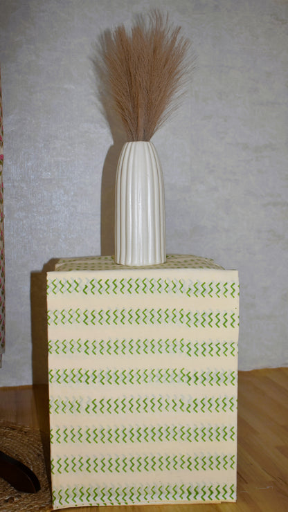 All-over Small Floral Buti Hand Block Printed Cotton Suit with Malmal Dupatta