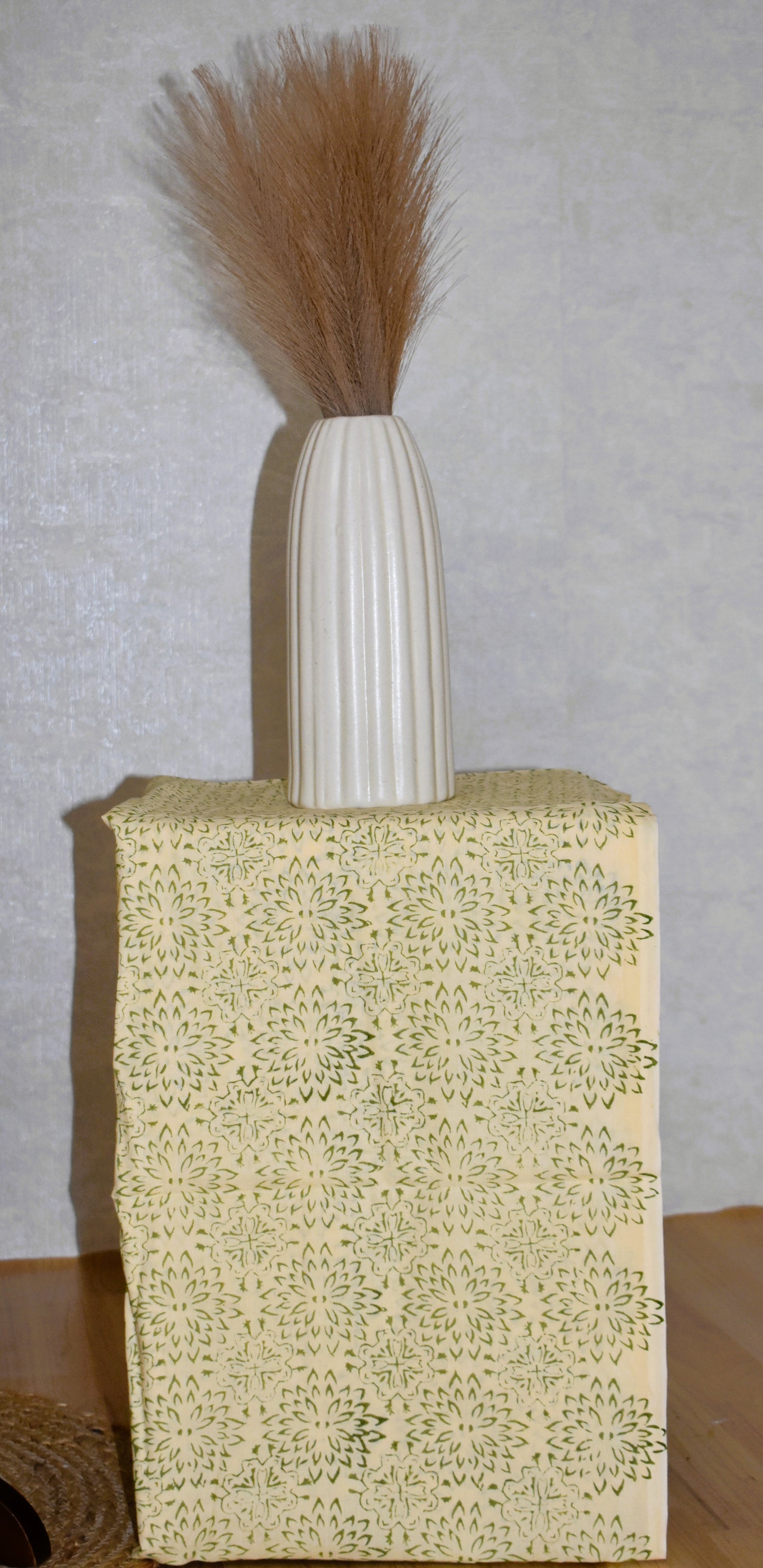 All-over Jaal Hand Block Printed Cotton Suit with Malmal Dupatta