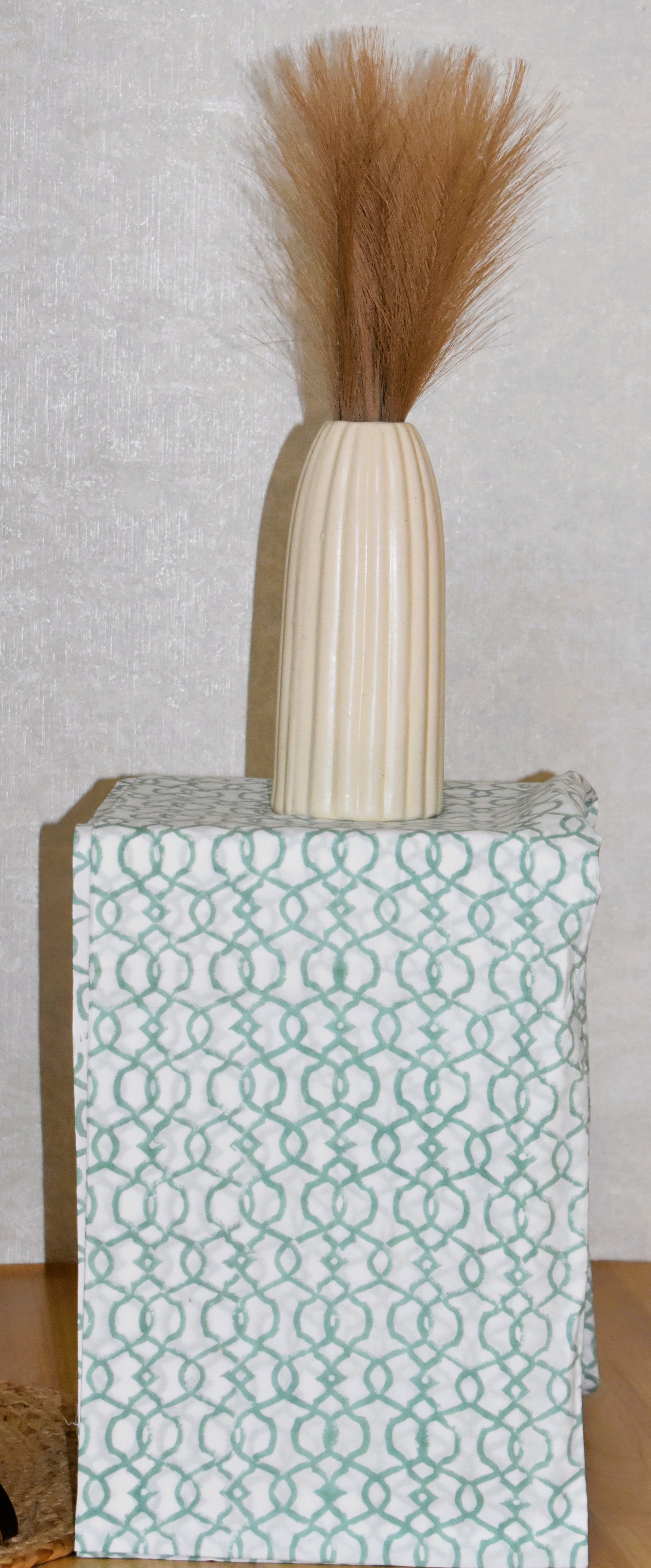 All-over Red Floral Small Buti Hand Block Printed Cotton Suit with Malmal Dupatta