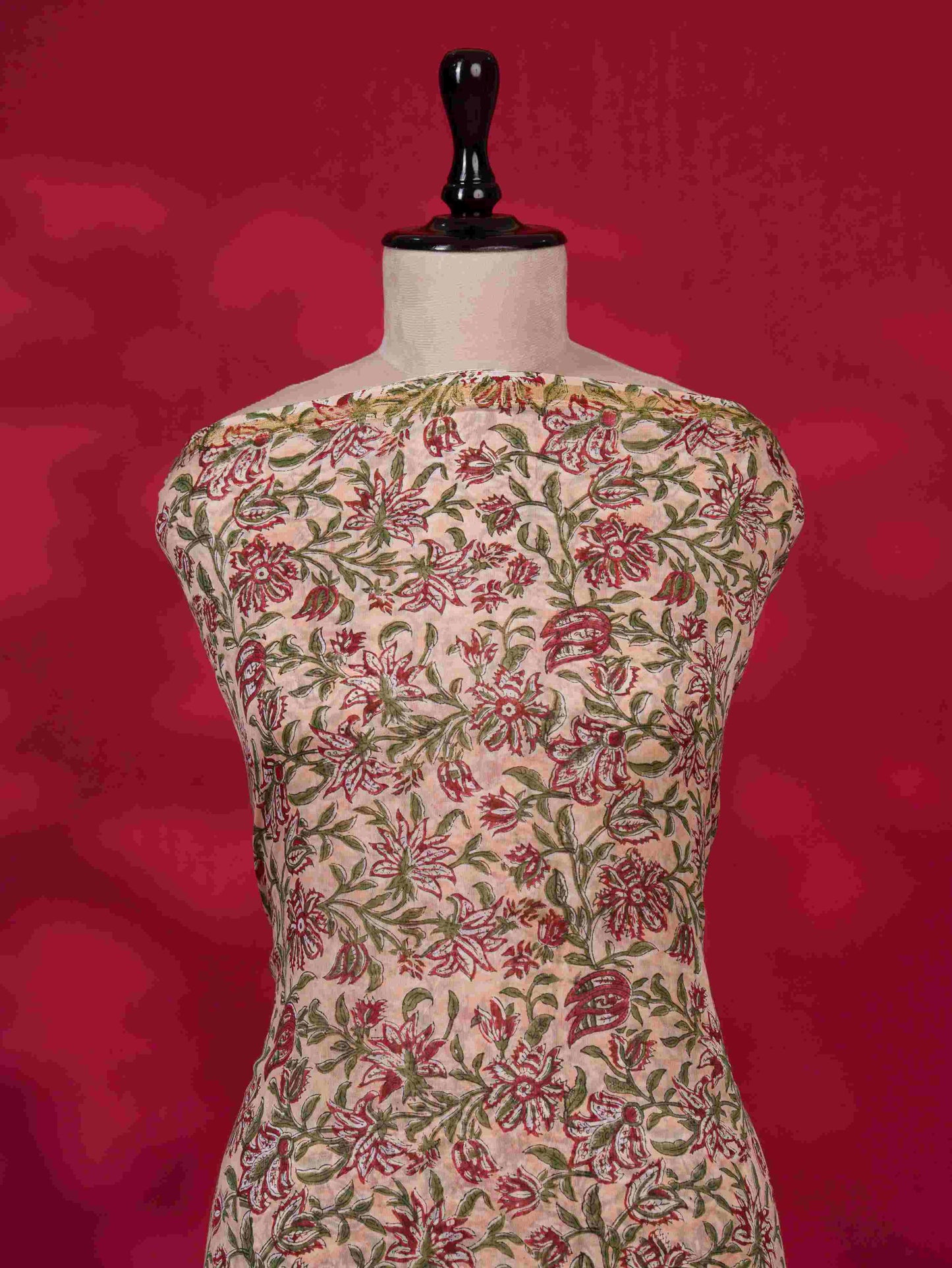 Timeless Chanderi Silk Suit with Sanganeri Print