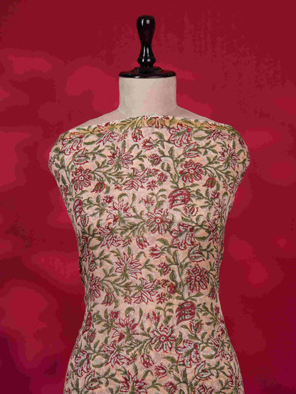 Timeless Chanderi Silk Suit with Sanganeri Print