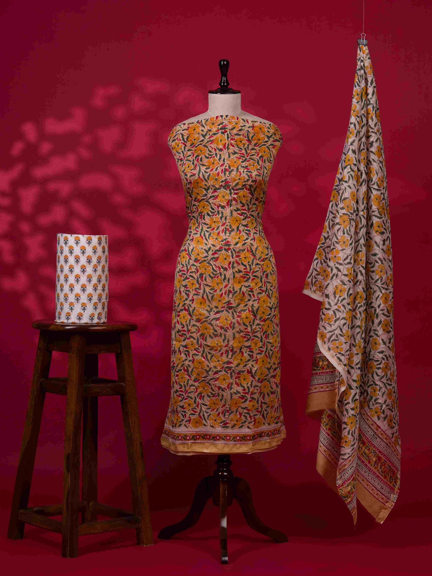 Timeless Chanderi Silk Suit with Sanganeri Print