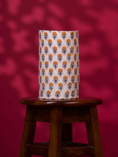 Timeless Chanderi Silk Suit with Sanganeri Print