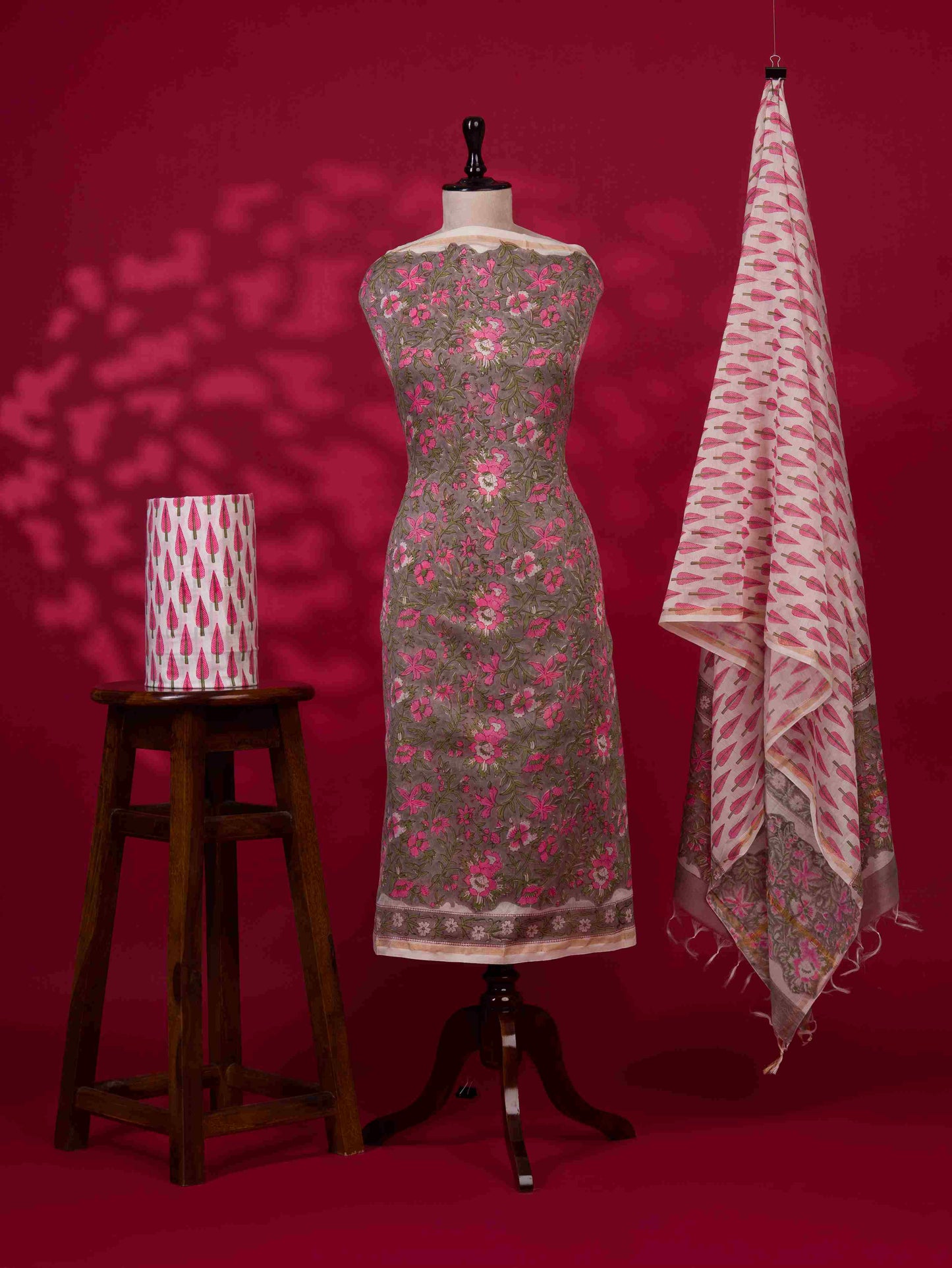 Timeless Chanderi Silk Suit with Sanganeri Print