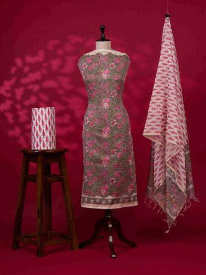 Timeless Chanderi Silk Suit with Sanganeri Print