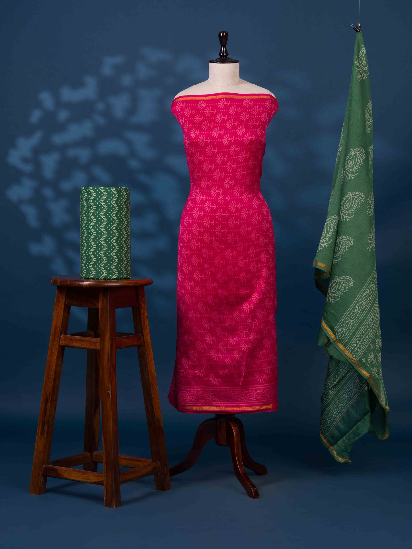 Timeless Chanderi Silk Suit with Sanganeri Print