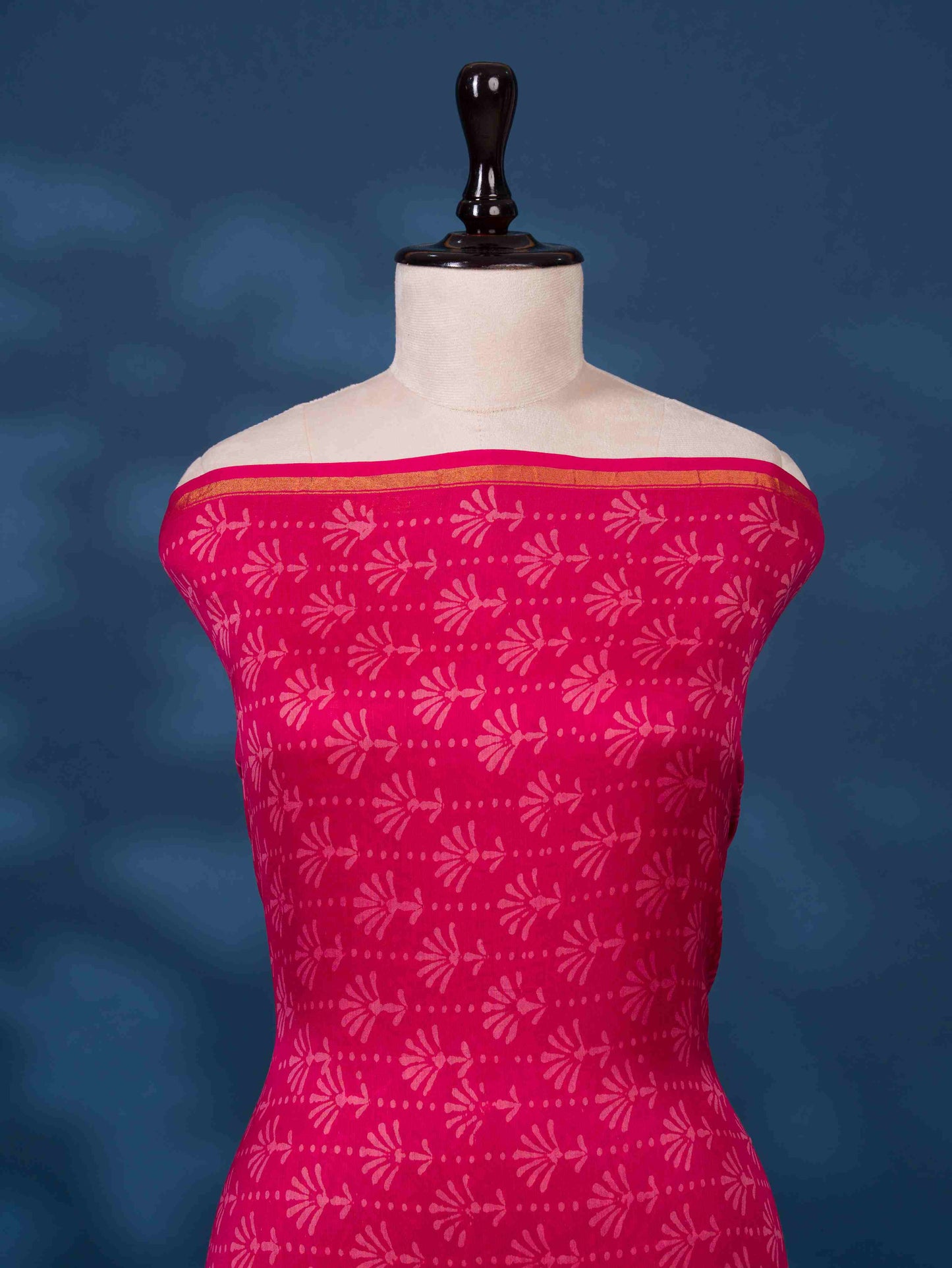 Timeless Chanderi Silk Suit with Sanganeri Print