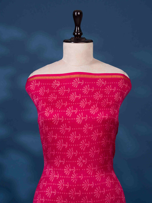 Timeless Chanderi Silk Suit with Sanganeri Print