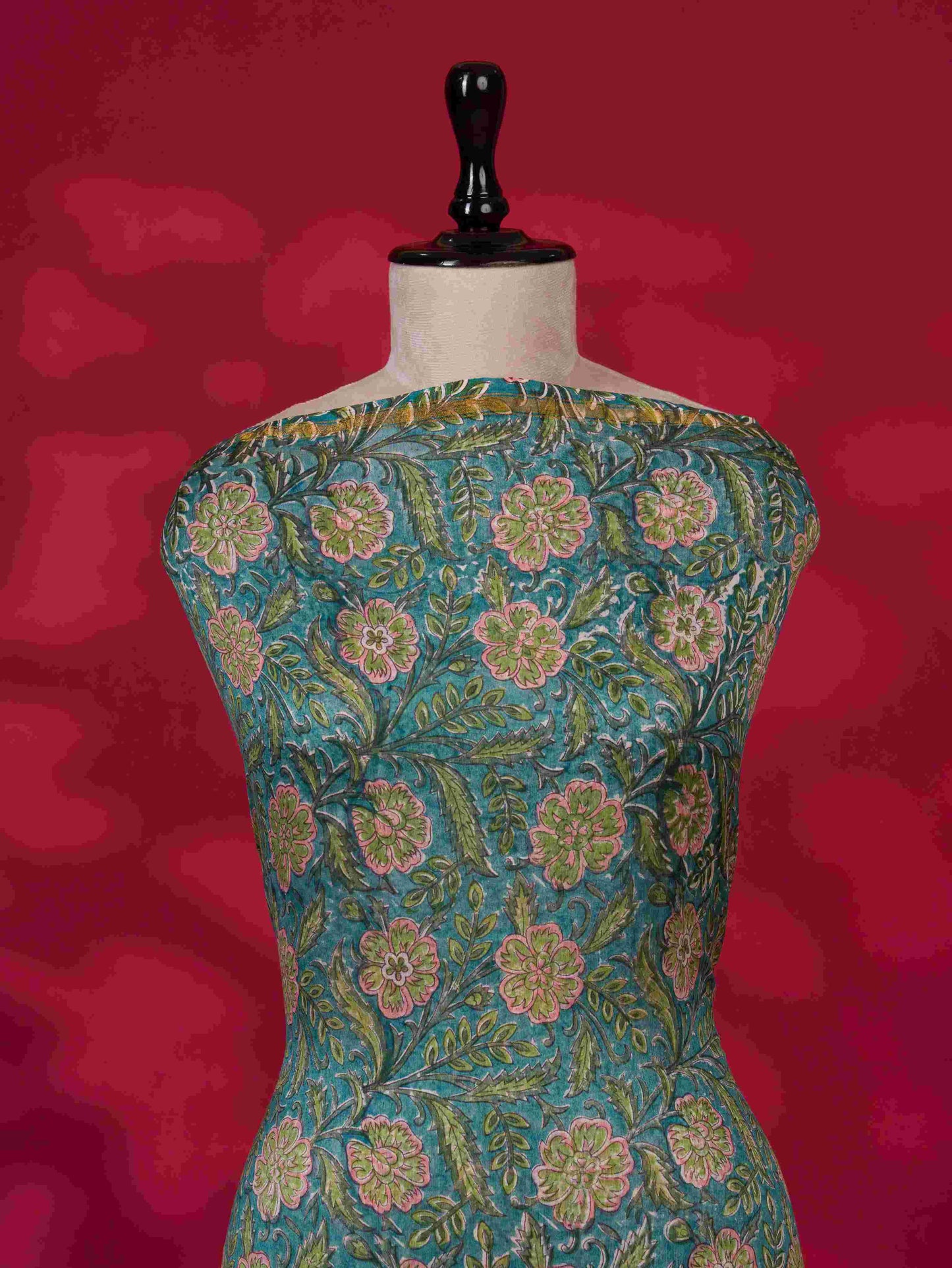 Timeless Chanderi Silk Suit with Sanganeri Print