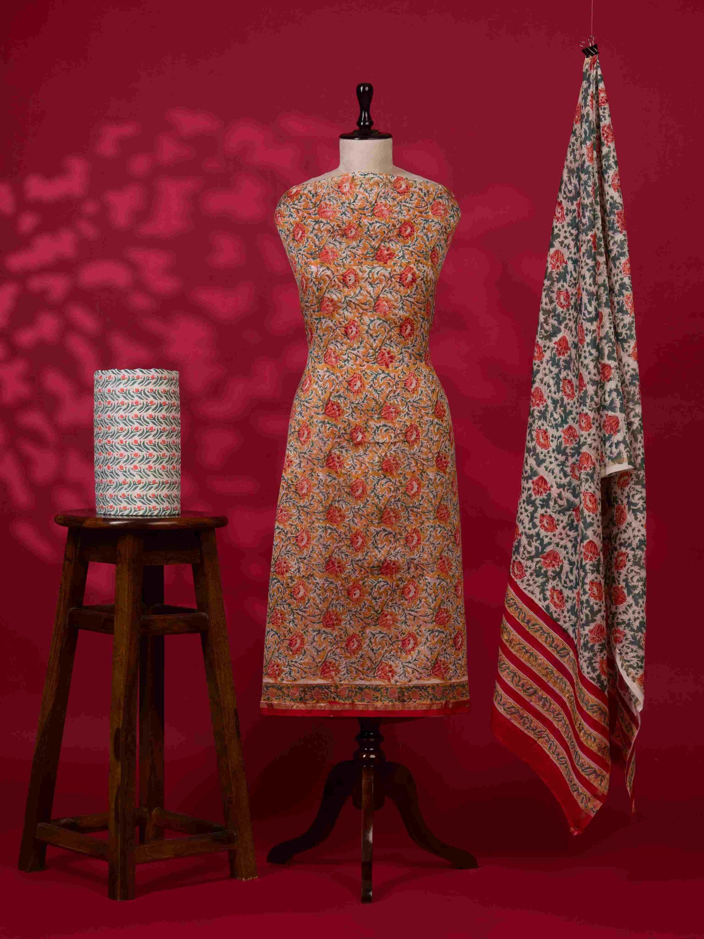 Timeless Chanderi Silk Suit with Sanganeri Print