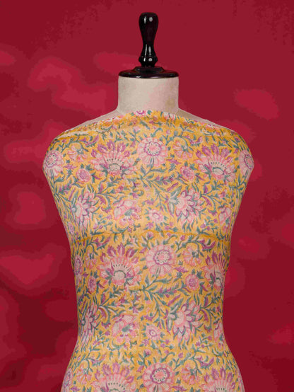 Timeless Chanderi Silk Suit with Sanganeri Print