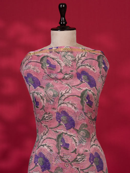 Timeless Chanderi Silk Suit with Sanganeri Print