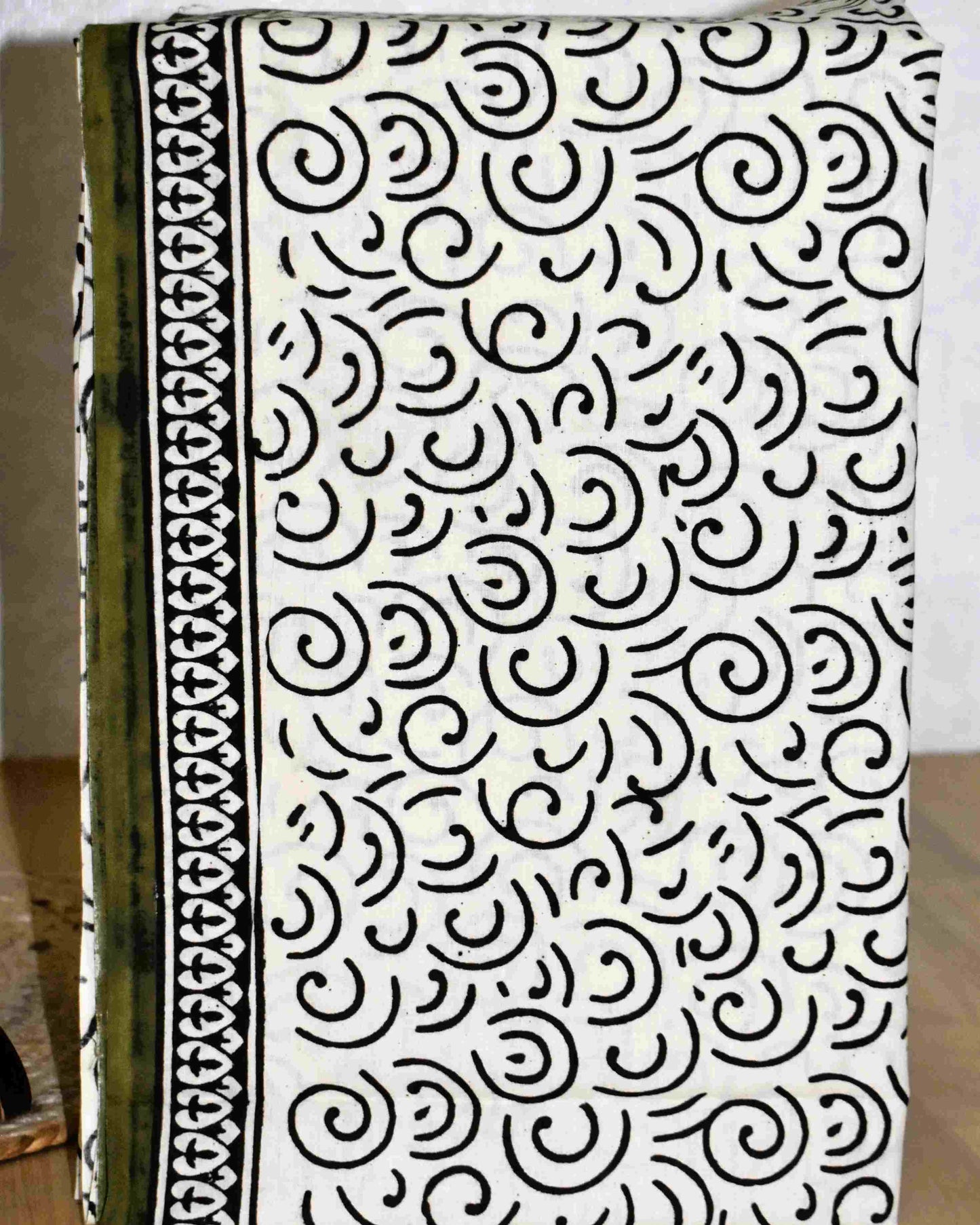 Hand Block Printed Cotton Suit with Pure Chiffon dupatta