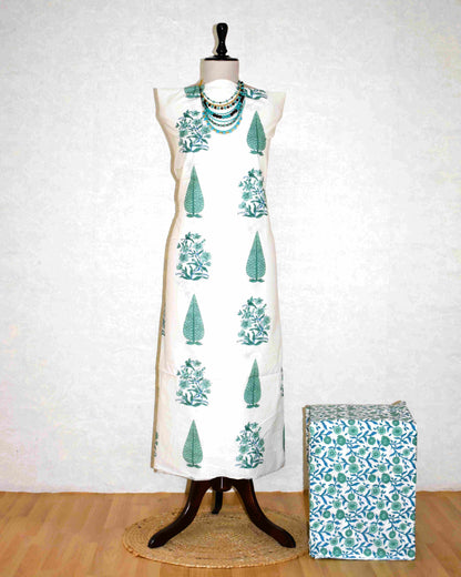 Jaipuri Block Printed Mughal Buta Cotton Combo Set