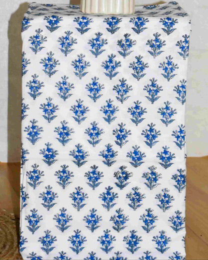 Sanganeri printed Maheshwari Silk Suit Set