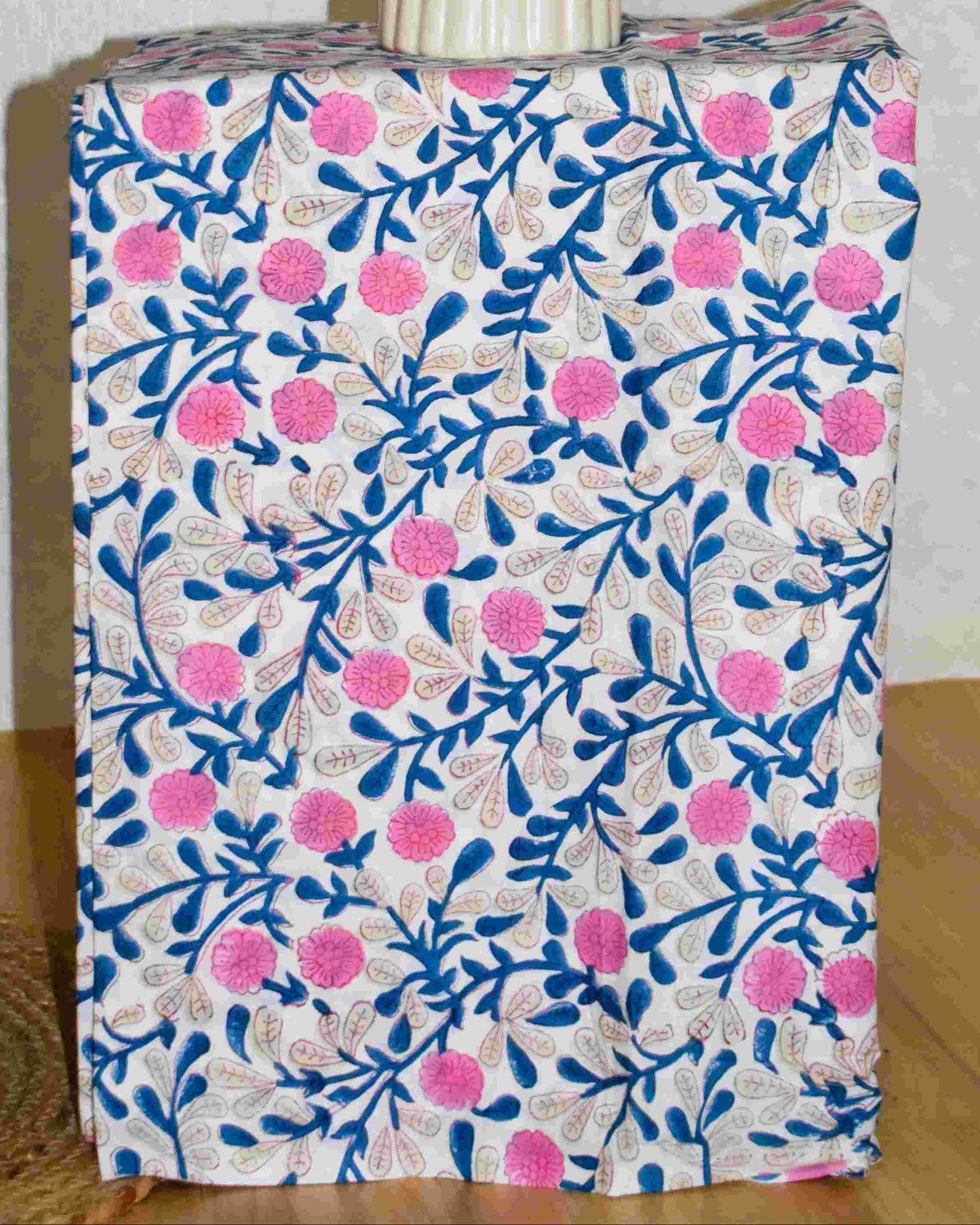 Sanganeri printed Maheshwari Silk Suit Set