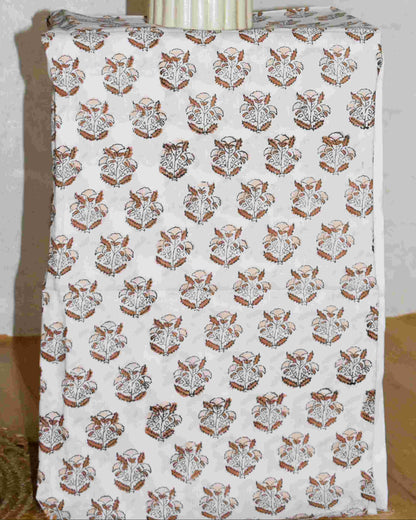 Sanganeri printed Maheshwari Silk Suit Set