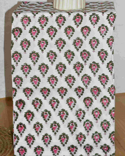 Sanganeri printed Maheshwari Silk Suit Set