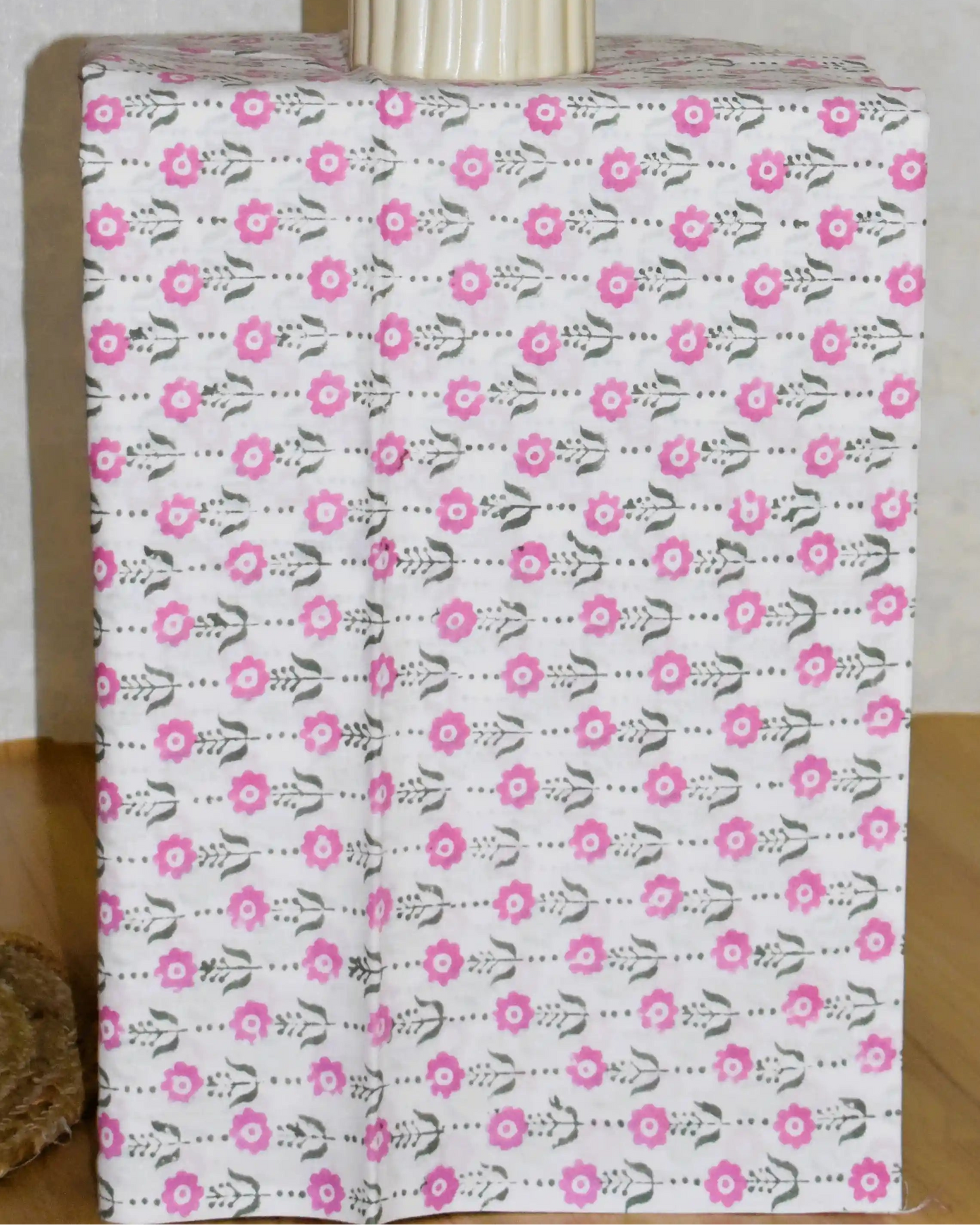 Sanganeri Red Buti printed Maheshwari Silk Suit Set