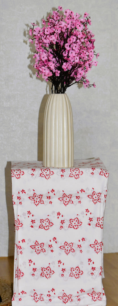 FLoral Spade Hand Block Printed Cotton Suit With Pure Chiffon Dupatta