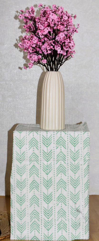 Floral Hand Block Printed Cotton Suit With Pure Chiffon Dupatta