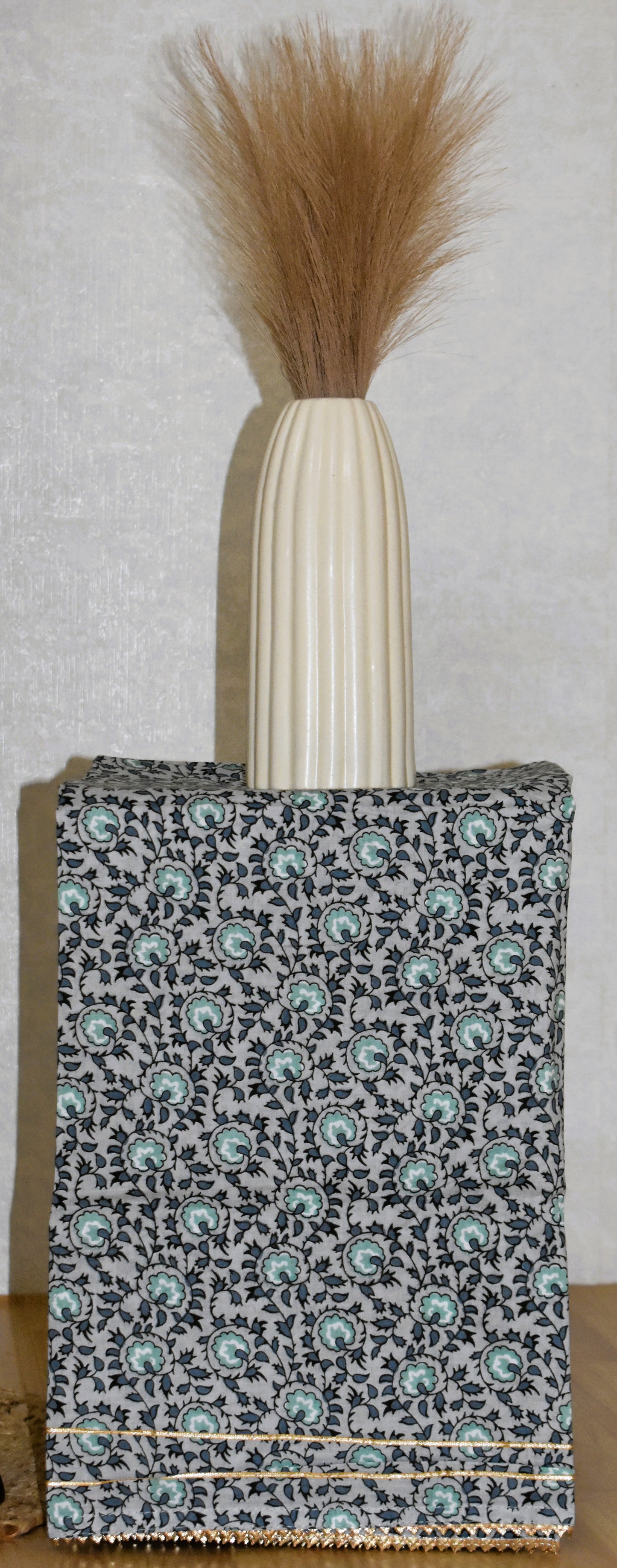 Hand Block Printed Cotton Suit with Elegant Neckwork and Soft Malmal Dupatta